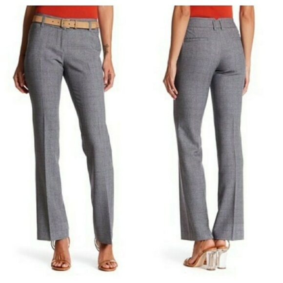 Amanda & Chelsea Straight Leg Grid Print Pants - Picture 1 of 6